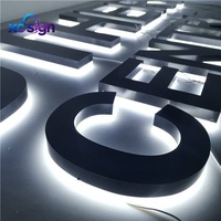 Enseigne Murale Lumineuse Personnalisée Haut de Gamme avec Logo Rétroéclairé, en Métal 3D, Étanchéité IP65, Alimentation CA, Compatible HomeKit, pour Magasin
