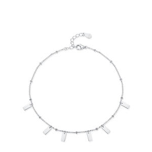 Pulsera de Cadena de Plata de Ley S925 Serie Radiance para Mujer - Joyería Simple y Elegante, Versión de Cobre Personalizable - Product Image 1