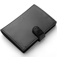Grosir menerima Logo khusus pria kulit PU sampul paspor kapasitas besar tempat kartu casing pria bisnis dompet koin