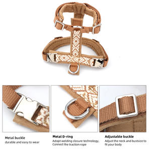 工場直送ペット用品カスタムボヘミアンデザインパーソナライズ通気性ファッション犬用ハーネス耐久性エコフレンドリー頑丈 - Product Image 2