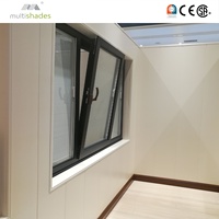 Fenêtre à battant en aluminium sur mesure, double vitrage Low-E, économie d'énergie, antivol, étanche, design moderne extérieur