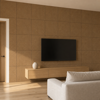 Panneau mural acoustique en polyester PET imprimé UV, style simple, facile à poser, idéal pour les maisons en location