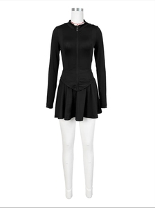 2024 thể thao và giải trí eo hẹp, váy dài tay loe, Bộ đồ thể thao hai mảnh - Product Image 5