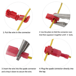 Fully Insulated T Tap Male <b>Quick</b> Disconnect Plug Kit Self-Stripping Nylon <b>Quick</b> Wire Terminals for Power <b>Connectors</b> PC Housing - Product Image 6
