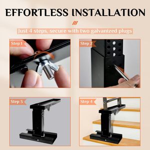 Stabilisateur réglable pliable en acier robuste Échelle Aide Pro Niveleurs pour escaliers - Product Image 6
