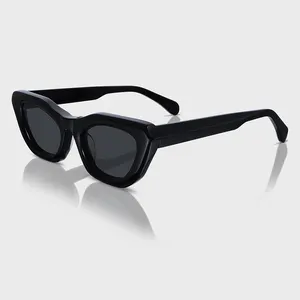 Yeetian 유행 베벨 컷 디자인 럭셔리 브랜드 고양이 눈 프레임 안경 아세테이트 선글라스 도매