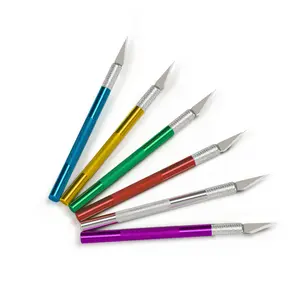 Colorful Craft Knife Set DIY Aluminum Handle Pen Knife Hobby Knife With Extra Blades