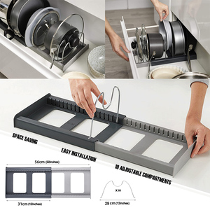 Organizzatore Espandibile per Cucina 7/10 Ripiani, Porta Utensili in ABS per <span class=keywords><strong>Pentole</strong></span> e <span class=keywords><strong>Coperchi</strong></span> - Product Image 3