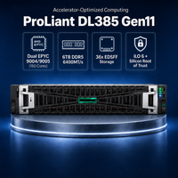Serveur en rack 2U ProLiant DL385 Gen11 d'origine, nouveau, avec double processeur AMD EPYC 160 cœurs, 6 To de mémoire DDR5, PCIe Gen5, GPU, IA, Big Data, Analytics
