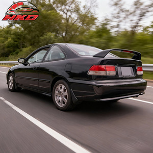 Spoiler de coffre avec éclairage LED noir mat pour Honda Civic Coupé 2 portes 1996-2000 - Product Image 2