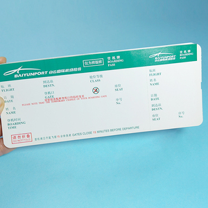 Impression personnalisée Carte d'embarquement Bon de billet d'entrée pour vol d'avion Billets à prix réduit Billets d'entrée pour les parcs de concerts de films - Product Image 6