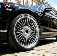 Jantes personnalisées multi-rayons chromées polies, 5*120 5*114.3, pièces de modification automobile pour Mercedes Benz Classe C Classe E