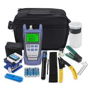 Kit d'outils de fusion à froid pour câbles optiques, fusionneur, testeur de puissance <span class=keywords><strong>optique</strong></span>, stylo à lumière rouge, <span class=keywords><strong>pince</strong></span> Miller, couteau de coupe - Product Image 5