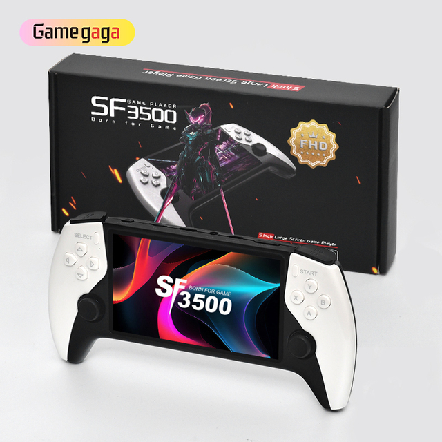 SF3500 Handheld Game Console 5 Inch Handheld Game Players with FHD Support TV 64GB 20000 Classic Games Handhelds Consola