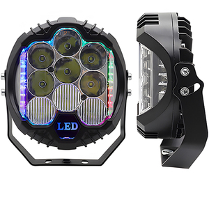 Venta al por Mayor de Faros LED RGB de 7 Pulgadas con DRL de Tres Lados, 12V 90W 12000 Lúmenes, Bombilla H4, Luces de Trabajo de Ajuste Universal para Wrangler - Product Image 1