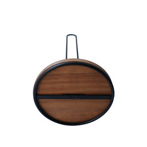 Supporto portasciugamani in carta da cucina verticale in <span class=keywords><strong>legno</strong></span> di Acacia in metallo nero - Product Image 4