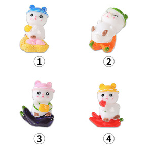 Figurines de lapin mignonnes en résine, décoration miniature pour jardin, bureau, maison, ornement de bureau, forme animale, artisanat, décoration artistique - Product Image 5