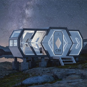 Futuristic Habitation 40ft Contenedor expandible Nuevo diseño Marco de acero con aislamiento térmico Casa móvil impermeable para hoteles - Product Image 2