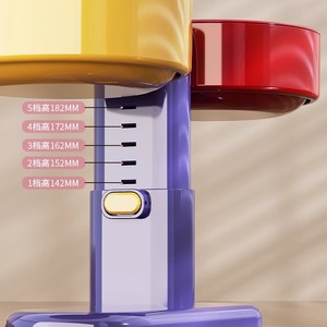 Bol double pour animaux de compagnie, station d'alimentation réglable avec ventouse, surélevé, antidérapant, pour chats et chiens - Product Image 4