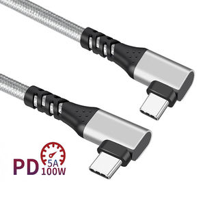 Cable de Datos USB C de 100W con Trenzado de Nailon, Carga Rápida, Doble Tipo-C a Tipo C, Cable USB 3.1 para Computadora e Impresora - Product Image 2