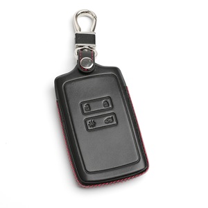 Étui de protection en cuir pour clé de voiture <span class=keywords><strong>Renault</strong></span> Megane 4 Talisman Espace 5 Kadjar <span class=keywords><strong>Zoe</strong></span> 2 Koleos Captur, étui pour clé intelligente - Product Image 2