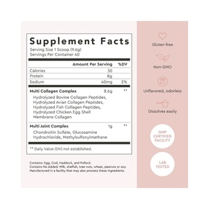 Herb OEM ODM Marque privée Supplément de protéines hydrolysées Peau saine Os Articulations Poudre de peptides de collagène adulte 150g 24 mois - Product Image 2