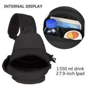 Ngoài trời chiến thuật Crossbody Ba lô Molle ngực vai Sling Túi Giữ chai thời trang ngụy trang mô hình không thấm nước Nylon - Product Image 5