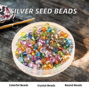 2025 Factory Wholesale 2-4mm Silver Seed <b>Beads</b> 450g Per Pack <b>for</b> DIY <b>Jewelry</b> <b>Making</b> Handmade <b>Crystal</b> Lampwork Glass <b>Beads</b> - Product Image 3