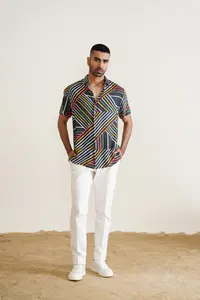 Chemise Linéaire 100% Coton pour Homme Respirante à Double Boutonnage à Séchage Rapide Taille XL pour la Saison d'Été Service OEM Disponible - Product Image 2