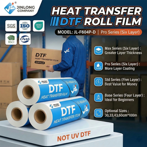 Jinlong DTF Pro Series Six Couches DTF <span class=keywords><strong>Film</strong></span> Dtf Transfert Pour Tee-shirt PET Roll <span class=keywords><strong>Film</strong></span> de Transfert de Chaleur Papier - Product Image 1