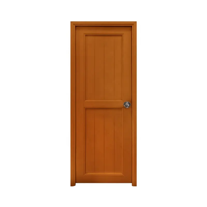 Directo de fábrica Color naranja UPVC Baño Puertas de vidrio abatibles Puerta de inodoro de plástico para Baño