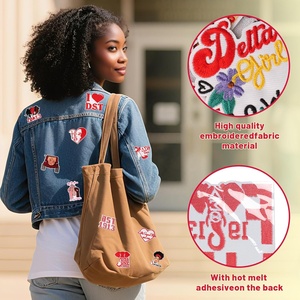 Nova mulher negra logotipo bordado roupas <span class=keywords><strong>patches</strong></span> personalizados 1913 carta poder bordado ferro no remendo para roupas chapéus sacos - Product Image 3