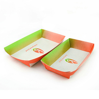 Kraftpapier Wegwerp Barbecue Kip Chop Frietjes Eten Fruit Salade Olie-Proof Open Lade Gecoat Papier Papier Of Plastic deksel Accepteren