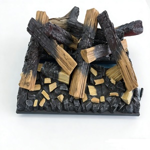 Cheminée décorative moderne en polyrésine artificielle faite à la main, avec support et LED 3D, style bûches de <span class=keywords><strong>bois</strong></span> - Product Image 3