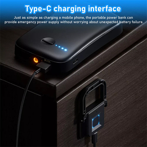 Giá Rẻ Ngang Mini Cảm Biến Tủ An Toàn Keyless Bàn Không Dây Tủ Khóa Cho Thông Minh Điện Vân Tay Ngăn Kéo Tủ Khóa - Product Image 4