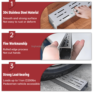 Canal <span class=keywords><strong>de</strong></span> drenaje lineal plano <span class=keywords><strong>de</strong></span> acero inoxidable 304 |   Kit <span class=keywords><strong>de</strong></span> Drenaje para Balcón, Patio, Techo y Jardín - Product Image 3