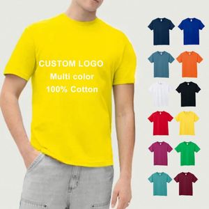 210GSM Luxury Unisex T <b>Shirts</b> Custom Logo Printed Embroidery Trendy Slim Fit Plain Blank Cotton High Quality Mens T <b>Shirts</b> - Product Image 1