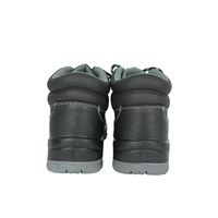Chaussures de sécurité mi-montantes à embout d'acier, antidérapantes et anti-perforation, pour la construction et les travailleurs forestiers, unisexe, tige en cuir Nubuck