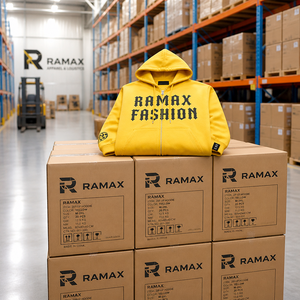 เสื้อฮู้ดซิป RAMAX FASHION ทรงครอปพิมพ์ลายโกธิค สีเหลือง ผ้าฝ้าย สำหรับผู้ชาย สไตล์สตรีทแวร์ฤดูใบไม้ร่วง ODM - Product Image 5