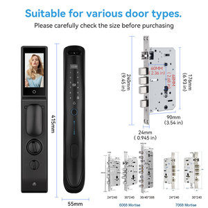 Serrure intelligente <span class=keywords><strong>de</strong></span> luxe S931MAX Tuya APP 3D Face ID empreinte digitale mot <span class=keywords><strong>de</strong></span> <span class=keywords><strong>passe</strong></span> carte serrure <span class=keywords><strong>de</strong></span> porte avec appel vidéo - Product Image 3