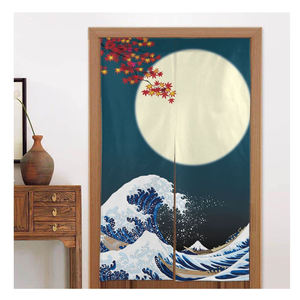 พิมพ์สีเต็มรูปแบบ ผ้าลินินราคาถูก พิมพ์โลโก้ รูปภาพ ตามสั่ง ผ้าม่านประตูสไตล์ญี่ปุ่นสำหรับร้านอาหาร - Product Image 1