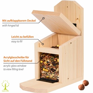 <span class=keywords><strong>Station</strong></span> d'alimentation d'écureuil en bois - Product Image 3