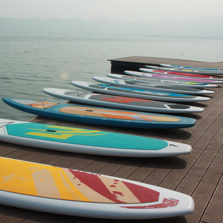 Customized Cheap All Skill Levels SUP Plastic Rigid Premium Surfboard Foam Durable Paddleboard