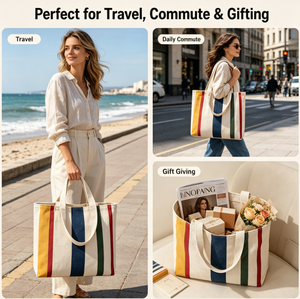 Bolso de Lona de un Solo Hombro Edición Coreana <span class=keywords><strong>MECO</strong></span>, Diseño Simple con Patrón Personalizado, Tamaño Mediano, Cierre Personalizado, Ideal para Estudiantes y Viajes Diarios - Product Image 6