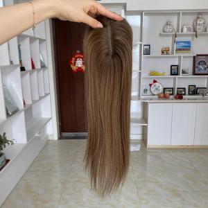 Mono Topper para Mujer, 100% Cabello Humano, Tupé de Cabello Virgen Europeo Ruso, Base Mono - Product Image 3