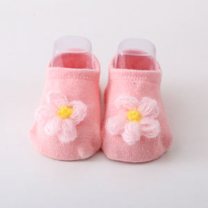 Calcetines de tubo corto para bebé de grosor regular, Calcetines antideslizantes para caminar para bebé - Product Image 3