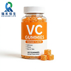 Gummies à mâcher naturelles de qualité supérieure VC 100mg Vitamine C Faible teneur en sucre Faible teneur en sodium Faible teneur en calories Certifiées Halal Complément personnalisable - Product Image 1