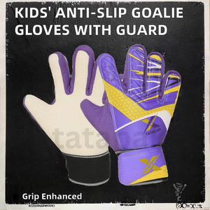 Custom Kids Leather Goalkeeper <b>Gloves</b> Wear-Resistant Anti-Slip <b>Latex</b> Goalie <b>Gloves</b> Finger Protection for Soccer Football - Product Image 2
