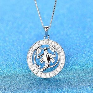 Collana personalizzata in argento Sterling astrologia cancro S925 e segno dello zodiaco collana gioielli religiosi - Product Image 2
