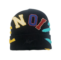 Casquette personnalisée style cool, streetwear, colorée, avec patchs brodés, à revers, en tricot épais, résistante au froid, polyvalente pour adultes